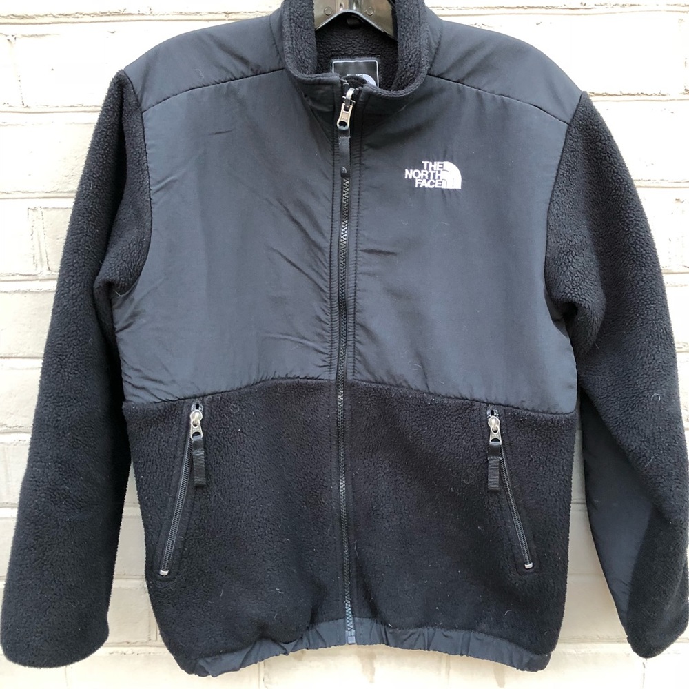 EUC Boys Black Denali The North Face Size L